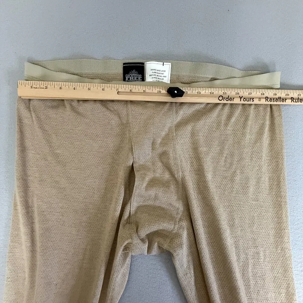 US Army FREE FR Base Layer Drawers Thermal Pants Tan XL Regular